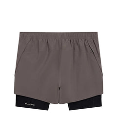 Acid Running 2-in-1 Shorts Shadow Taupe / Black