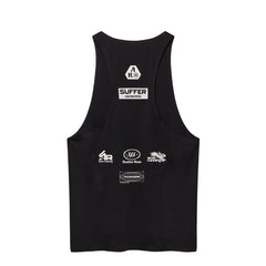 Acid Running Graphic Race Tank Black