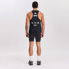 Acid Running Graphic Race Tank Black