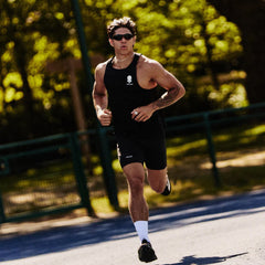 Acid Running Graphic Race Tank Black