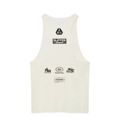 Acid Running Graphic Race Tank Bone