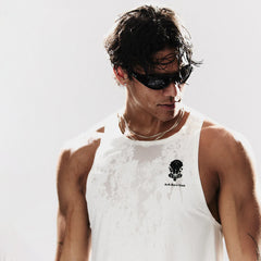 Acid Running Graphic Race Tank Bone