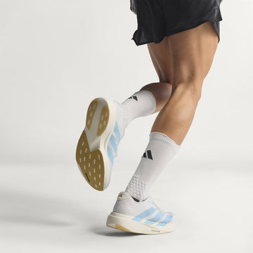 Adidas Adizero Evo SL Woven Trainer Cloud White / Clear Blue / Matte Gold