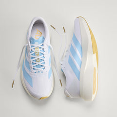 Adidas Adizero Evo SL Woven Trainer Cloud White / Clear Blue / Matte Gold - Parasol Store
