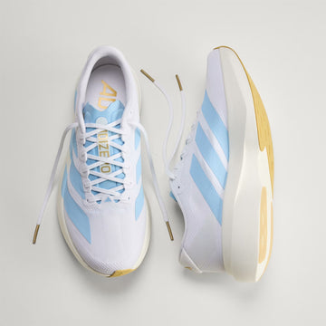 Adidas Adizero Evo SL Woven Trainer Cloud White / Clear Blue / Matte Gold