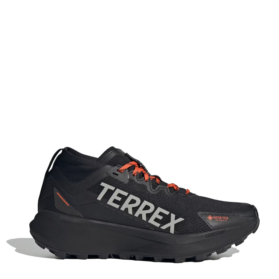 Adidas Terrex Agravic GTX Trail Running Shoe Core Black / Grey / Semi Impact Orange - Parasol Store
