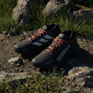 Adidas Terrex Agravic GTX Trail Running Shoe Core Black / Grey / Semi Impact Orange - Parasol Store