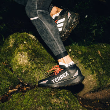 Adidas Terrex Agravic GTX Trail Running Shoe Core Black / Grey / Semi Impact Orange - Parasol Store