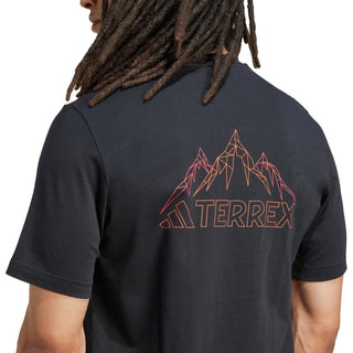 Adidas Terrex Graphic T-Shirt Black / Semi Impact Orange - Parasol Store
