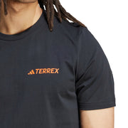 Adidas Terrex Graphic T-Shirt Black / Semi Impact Orange - Parasol Store