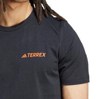 Adidas Terrex Graphic T-Shirt Black / Semi Impact Orange - Parasol Store
