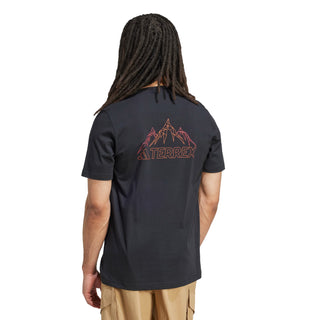 Adidas Terrex Graphic T-Shirt Black / Semi Impact Orange - Parasol Store