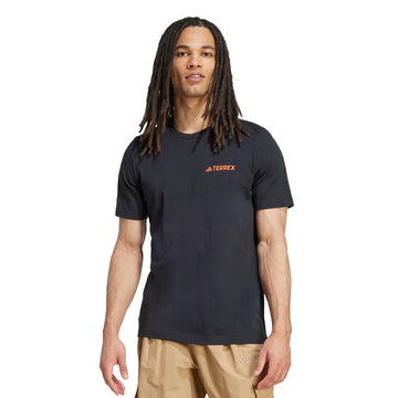 Adidas Terrex Graphic T-Shirt Black / Semi Impact Orange - Parasol Store