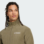 Adidas Terrex Essential Full Zip Fleece Olive Strata - Parasol Store