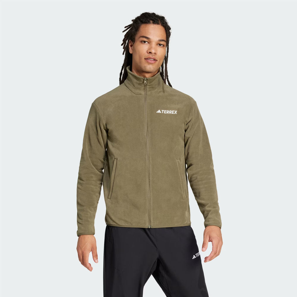 Adidas Terrex Essential Full Zip Fleece Olive Strata - Parasol Store
