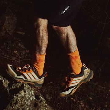 Adidas Terrex Skychaser GoreTeX Hiking Shoe Carbon / Off White / Pure Tangerine - Parasol Store