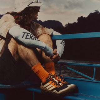 Adidas Terrex Skychaser GoreTeX Hiking Shoe Carbon / Off White / Pure Tangerine - Parasol Store