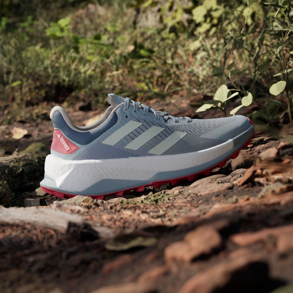 Adidas Terrex Soulstride Ultra Trail Running Shoes Magic Grey / Linen Green / Pure Ruby - Parasol Store