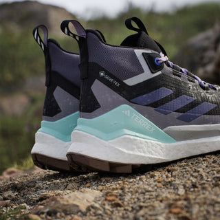 Adidas Terrex Womens Free Hiker 2.0 Gore-Tex Hiking Shoes Core Black / Preloved Violet / Taupe Oxide