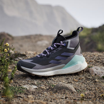 Adidas Terrex Womens Free Hiker 2.0 Gore-Tex Hiking Shoes Core Black / Preloved Violet / Taupe Oxide