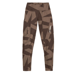 Adidas Terrex Womens MT Tights Aop Trace Brown / Earth Strata - Parasol Store