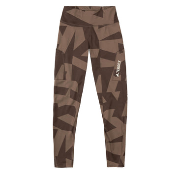 Adidas Terrex Womens MT Tights Aop Trace Brown / Earth Strata