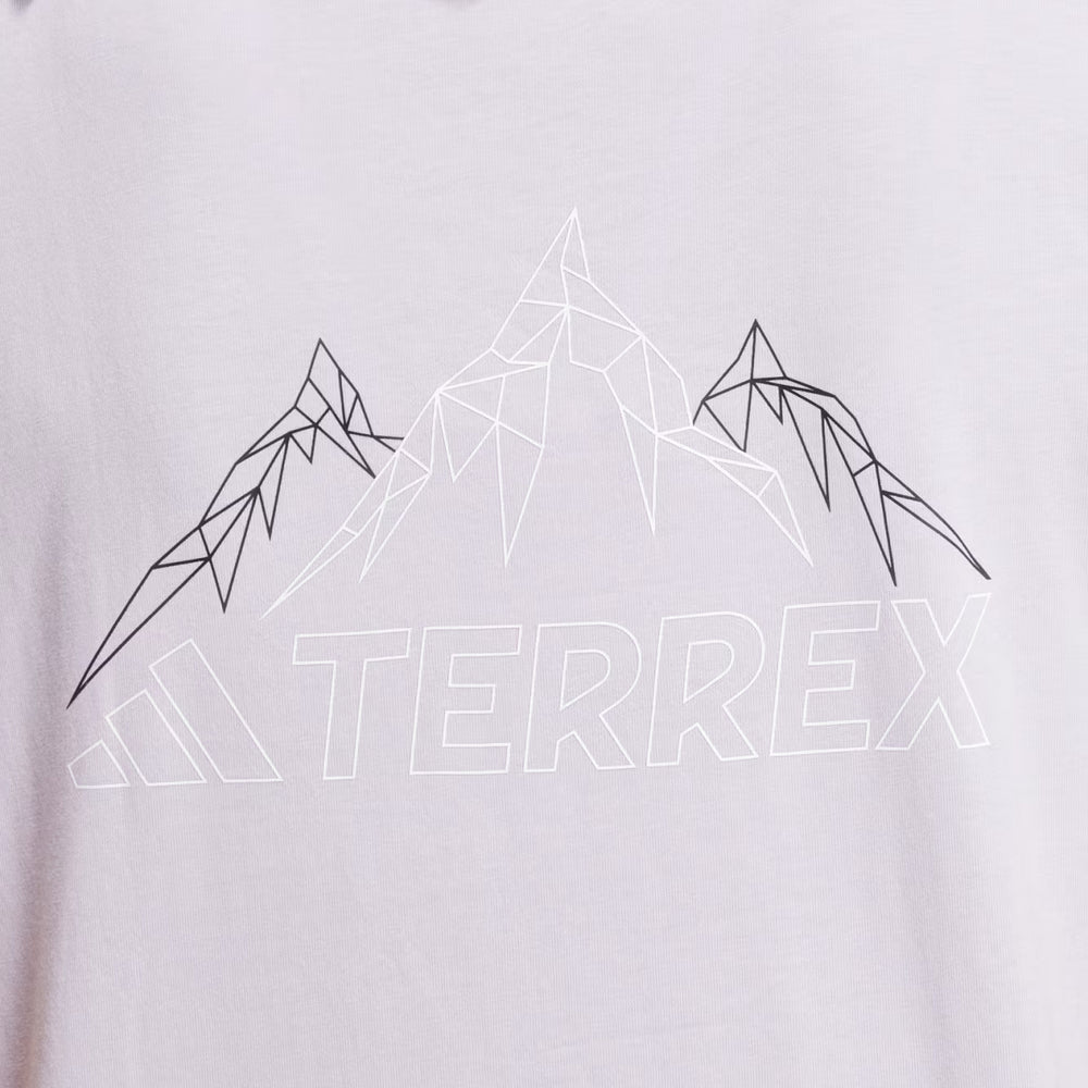 Adidas Terrex Womens Mountain Graphic T-Shirt Silver Dawn - Parasol Store