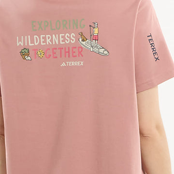 Adidas Terrex Womens Multi Graphic S/S T-Shirt Warm Clay - Parasol Store