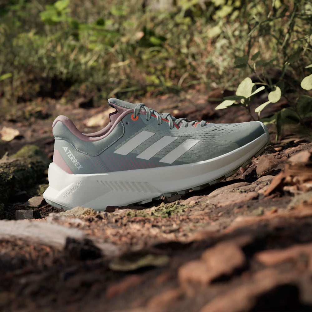 Adidas Terrex Womens Soulstride Flow Trail Running Shoe Linen Green / Off White / Silver Green - Parasol Store
