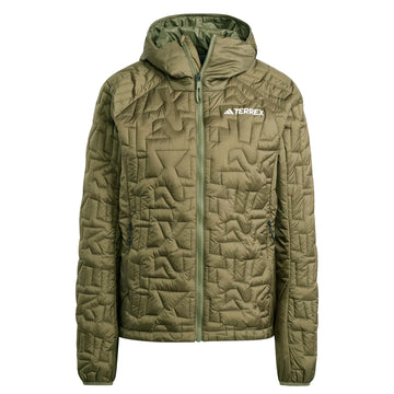 Adidas Terrex Womens Terrex Xperior Primaloft Loose Fill Insulated Hooded Jacket Olive Strata