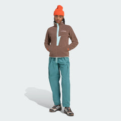 Adidas Terrex Womens XPL Pile Snap Fleece Earth Strata / Semi Flash Aqua - Parasol Store