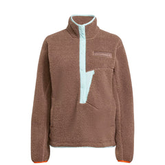 Adidas Terrex Womens XPL Pile Snap Fleece Earth Strata / Semi Flash Aqua - Parasol Store