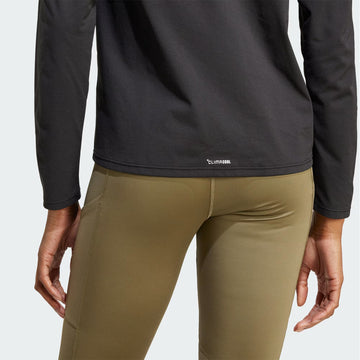 Adidas Terrex Womens Multi Climacool 1/2 Zip Long Sleeve Long-Sleeve Top Black - Parasol Store