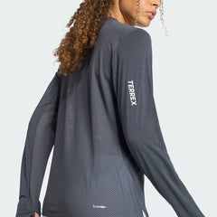 Adidas Terrex Womens Xperior L/S T-Shirt Carbon - Parasol Store