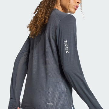 Adidas Terrex Womens Xperior L/S T-Shirt Carbon - Parasol Store