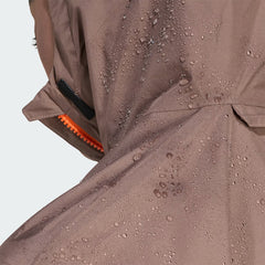 Adidas Terrex Womens Xploric 2.5L Climaproof Anorak Earth Strata / Semi Flash Aqua / Semi Impact Orange - Parasol Store