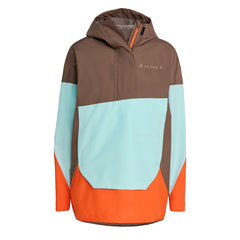 Adidas Terrex Womens Xploric 2.5L Climaproof Anorak Earth Strata / Semi Flash Aqua / Semi Impact Orange - Parasol Store