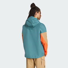 Adidas Terrex Xploric 2.5L Climaproof Anorak Preloved Teal / Cardboard / Semi Impact Orange - Parasol Store
