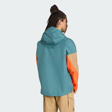 Adidas Terrex Xploric 2.5L Climaproof Anorak Preloved Teal / Cardboard / Semi Impact Orange