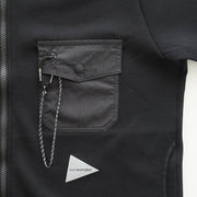 And Wander Airly Warm Full Zip Black - Parasol Store