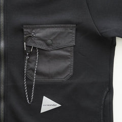 And Wander Airly Warm Full Zip Black - Parasol Store