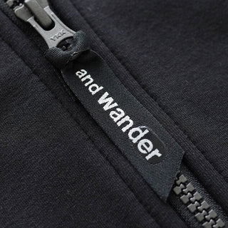 And Wander Airly Warm Full Zip Black - Parasol Store
