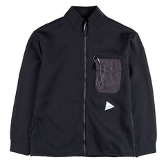 And Wander Airly Warm Full Zip Black - Parasol Store