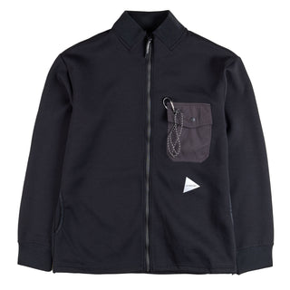 And Wander Airly Warm Full Zip Black - Parasol Store