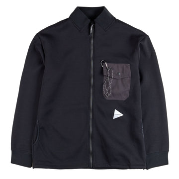 And Wander Airly Warm Full Zip Black - Parasol Store
