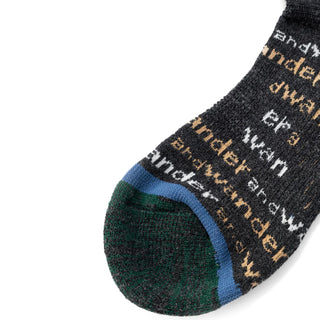 And Wander Womens Wool Socks Charcoal