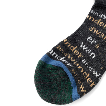 And Wander Womens Wool Socks Charcoal