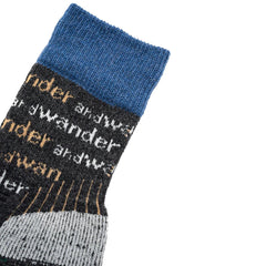 And Wander Womens Wool Socks Charcoal - Parasol Store