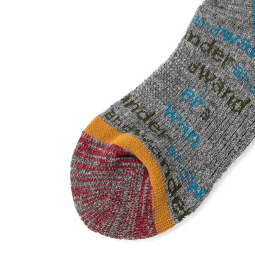 And Wander Womens Wool Socks Light Grey