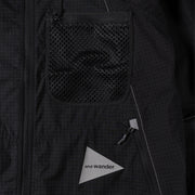 And Wander Breath Rip Hoodie Black - Parasol Store